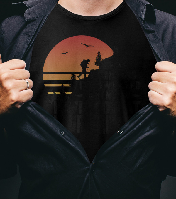 Bring A Compass It's Awkward When You Have To Eat Your Friends Adventure Sunset T-Shirt