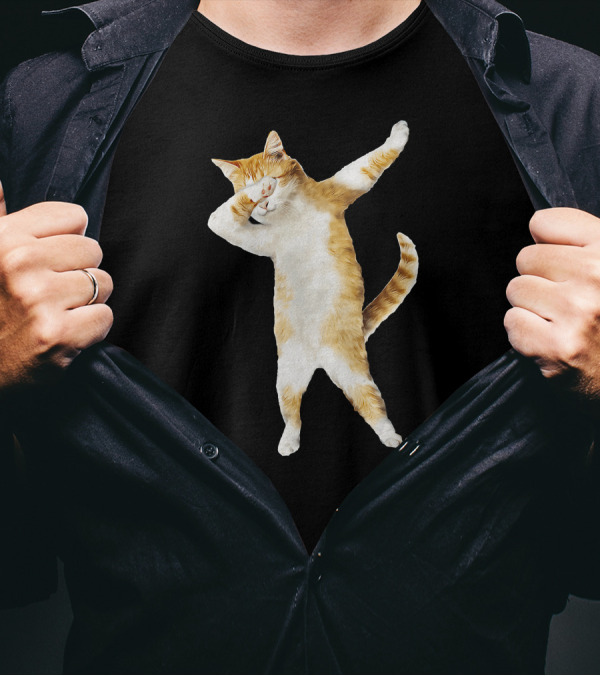 Dabbing Cat Kitten Funny Dab Cool Dance Pose T-Shirt