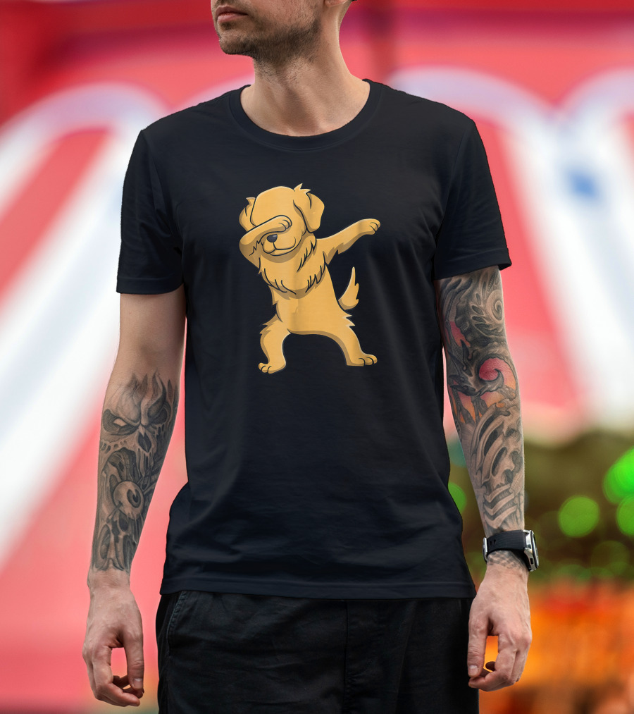Dabbing Golden Retriever Gesture T-Shirt