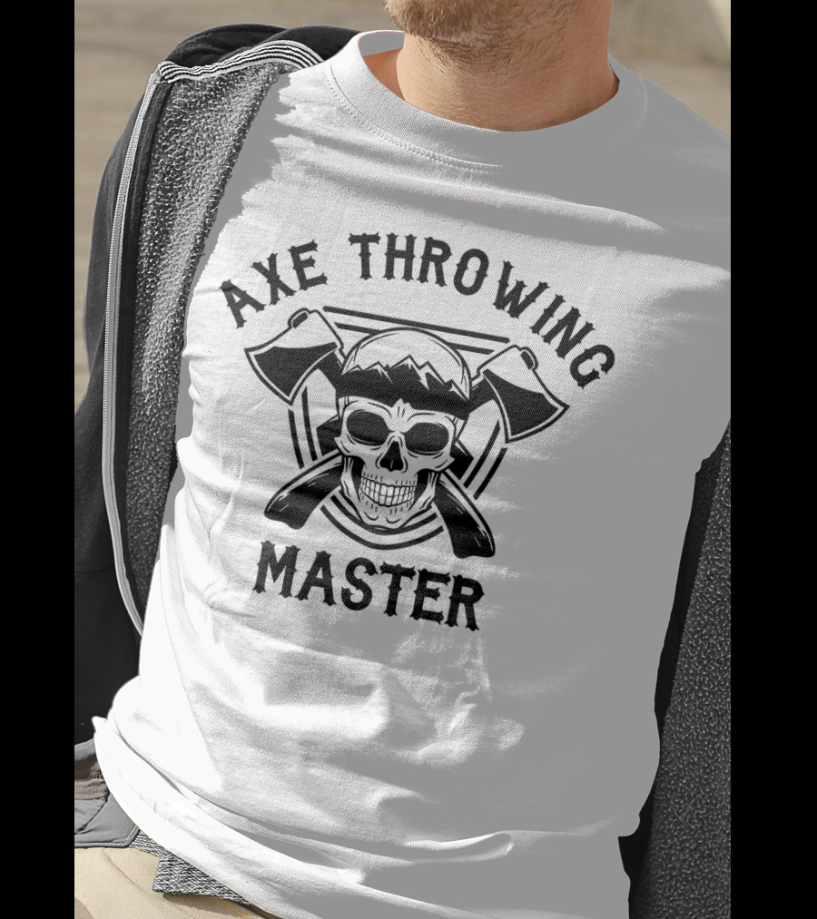 Axe Throwing Master Skull Lumberjack T-Shirt