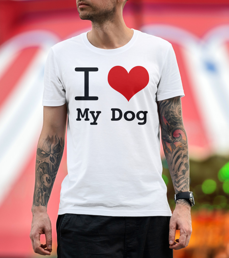 I Heart My Dog Red Heart T-Shirt