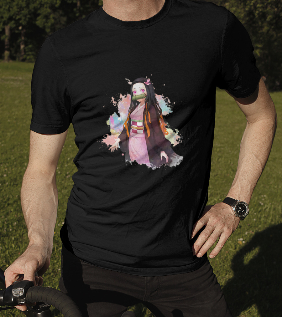 Cute Kawaii Nezuko From Demon Slayer Anime Character T-Shirt