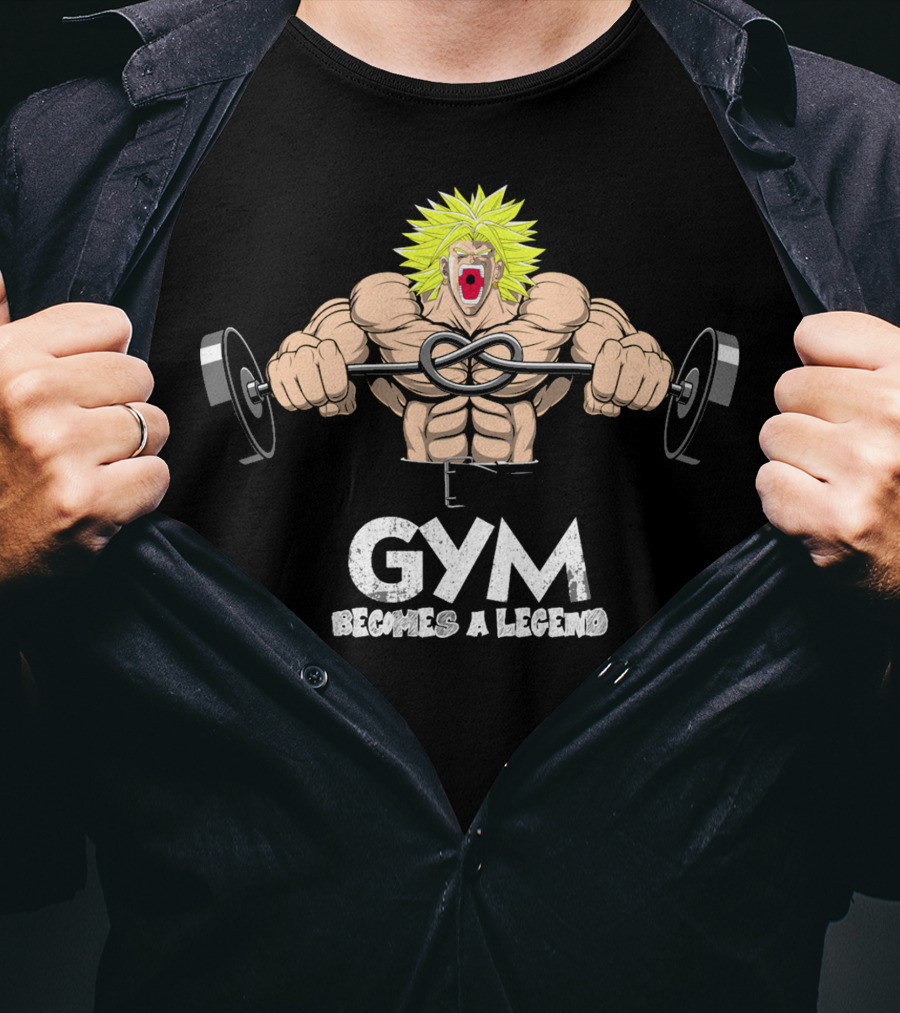 Gym Becomes A Legend Super Saiyan Lift T-Shirt