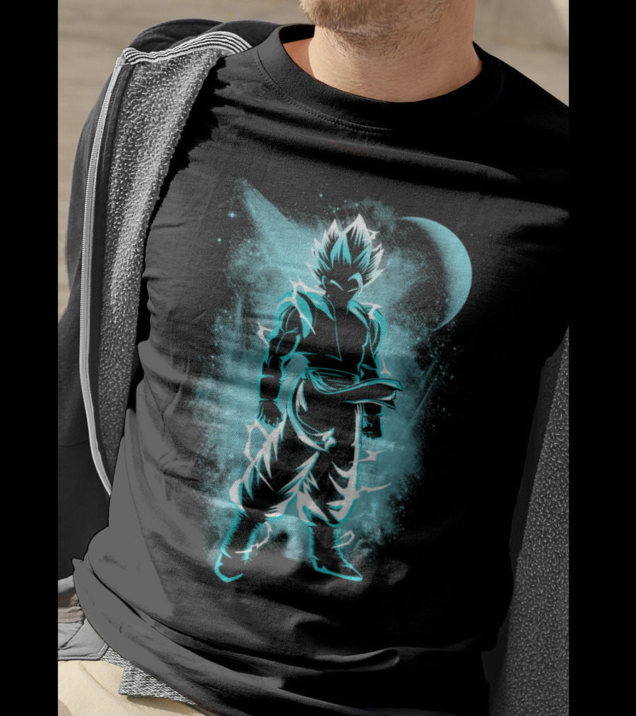Fusion Warrior Super Saiyan Aura Moonlit Stance T-Shirt