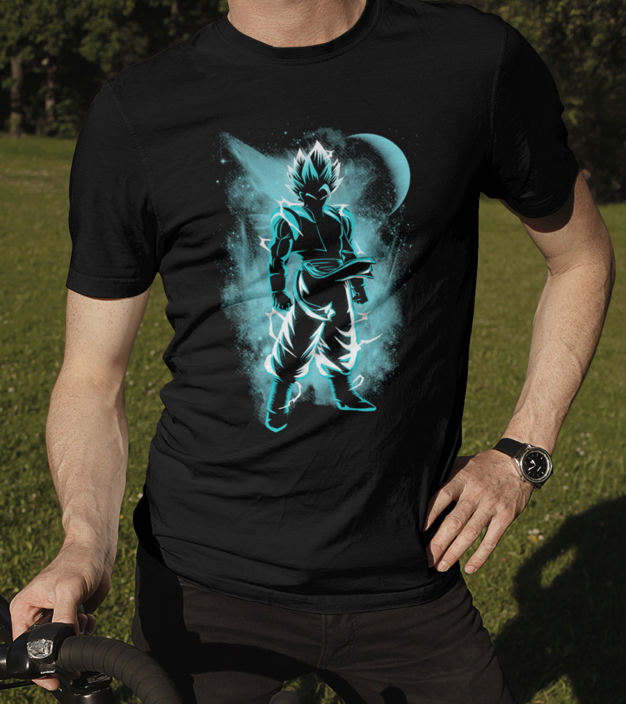 Fusion Warrior Super Saiyan Aura Moonlit Stance T-Shirt