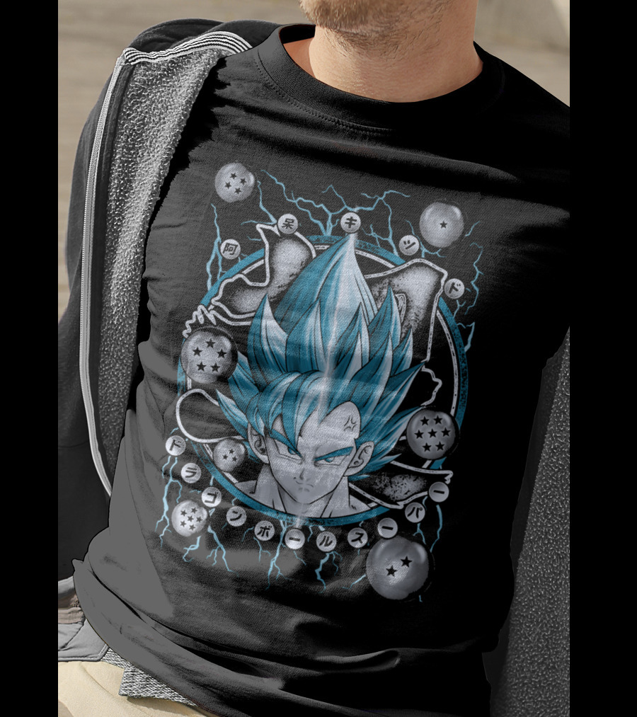 Goku X Vegeta Super Saiyan Blue Dragon Ball Z Kai Kenji T-Shirt