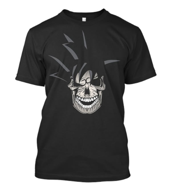 Krazy Saiyan Skull With Spiked Hair T-Shirt