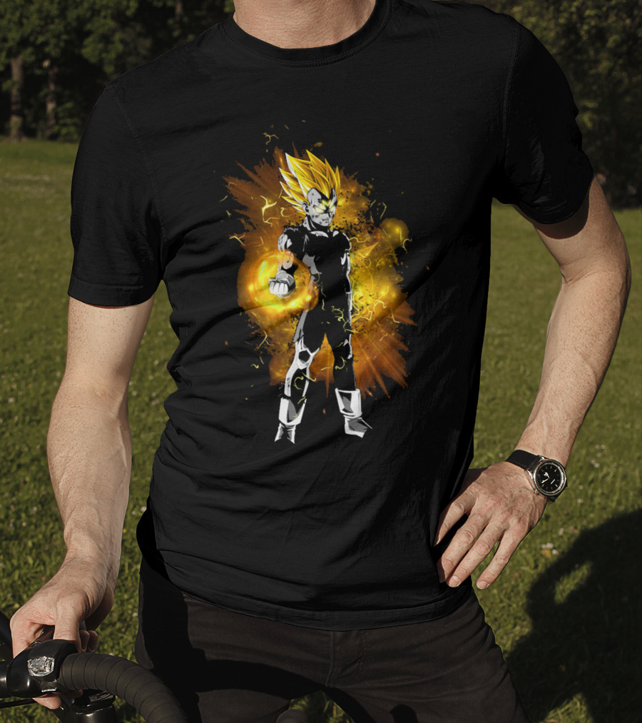 Majin Vegeta Ultimate Sacrifice Fiery Aura Power Stance T-Shirt