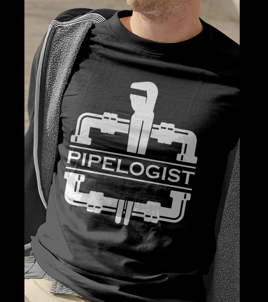 PIPELOGIST Pipe Wrench And Fittings T-Shirt