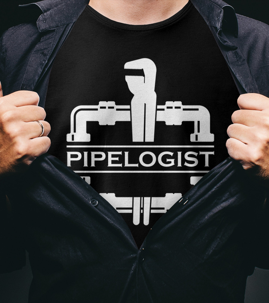 PIPELOGIST Pipe Wrench And Fittings T-Shirt