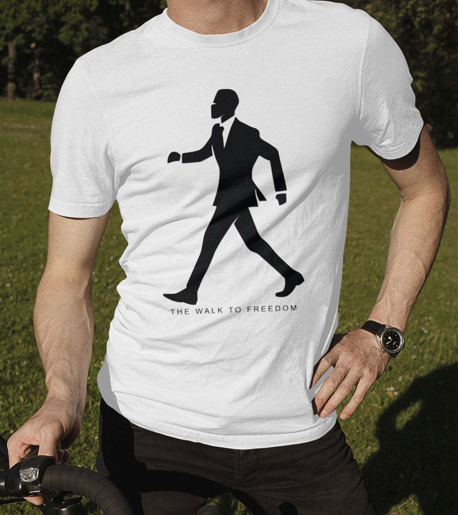 The Walk To Freedom Silhouette Figure In Motion T-Shirt