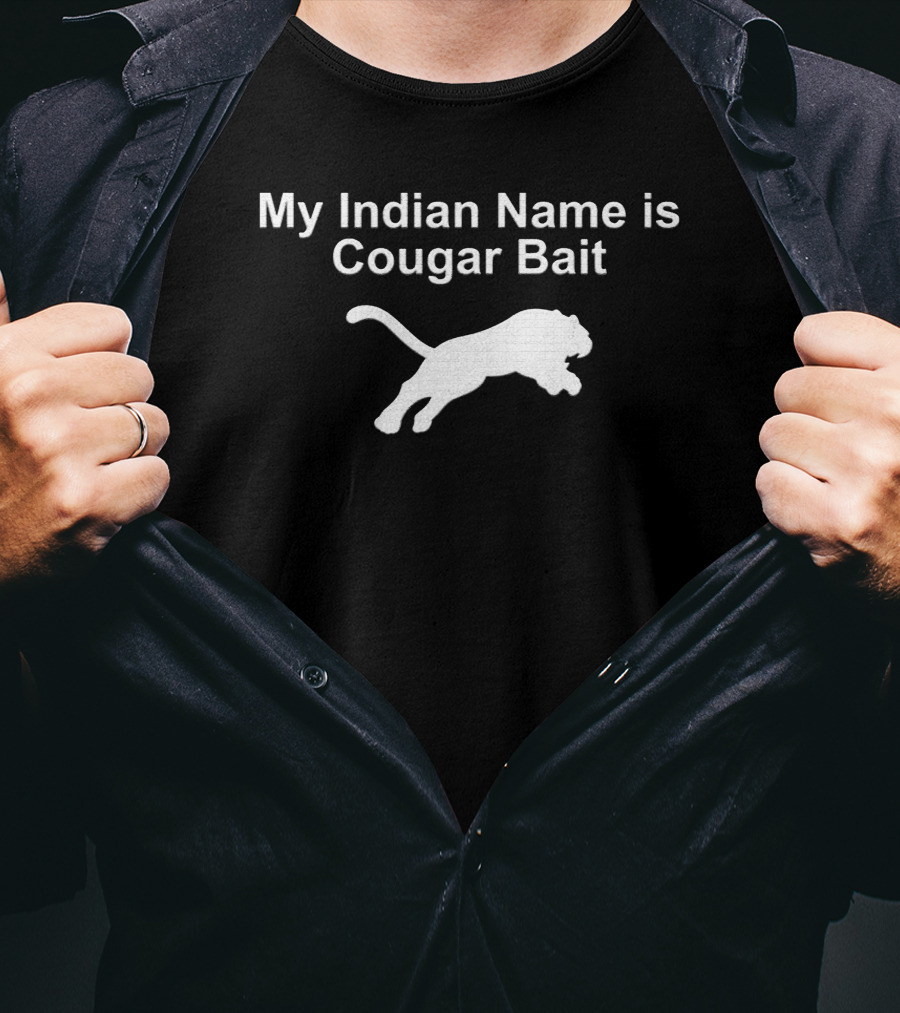 My Indian Name Is Cougar Bait Leaping Puma T-Shirt