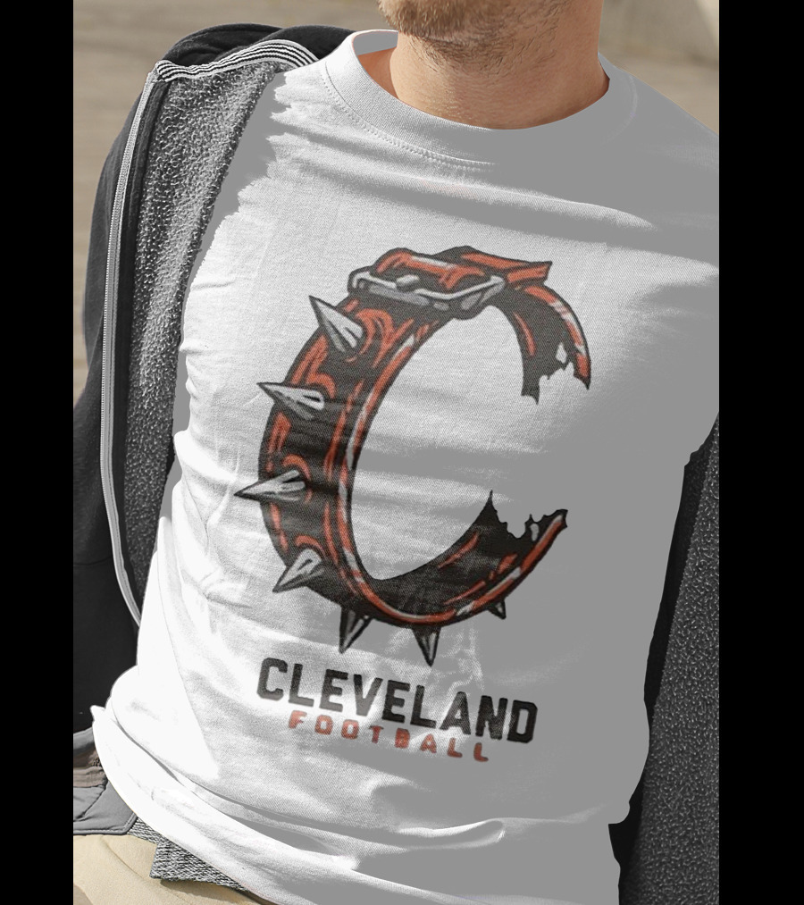 Cleveland Football Spiked Collar C T-Shirt