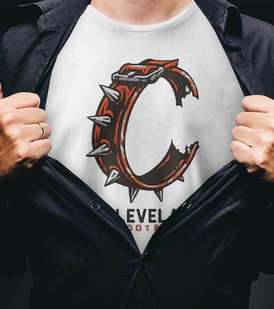 Cleveland Football Spiked Collar C T-Shirt