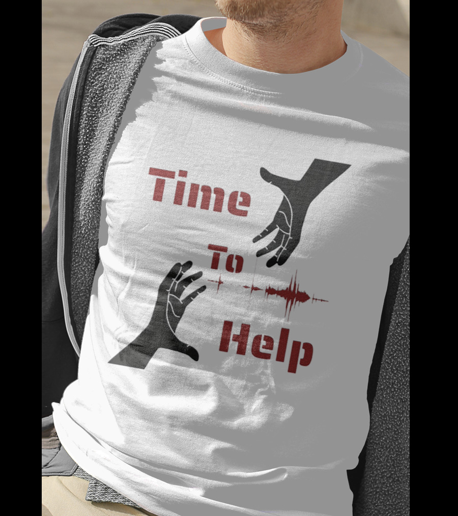 Time To Help Turkey Aid Hands And Heartbeat T-Shirt