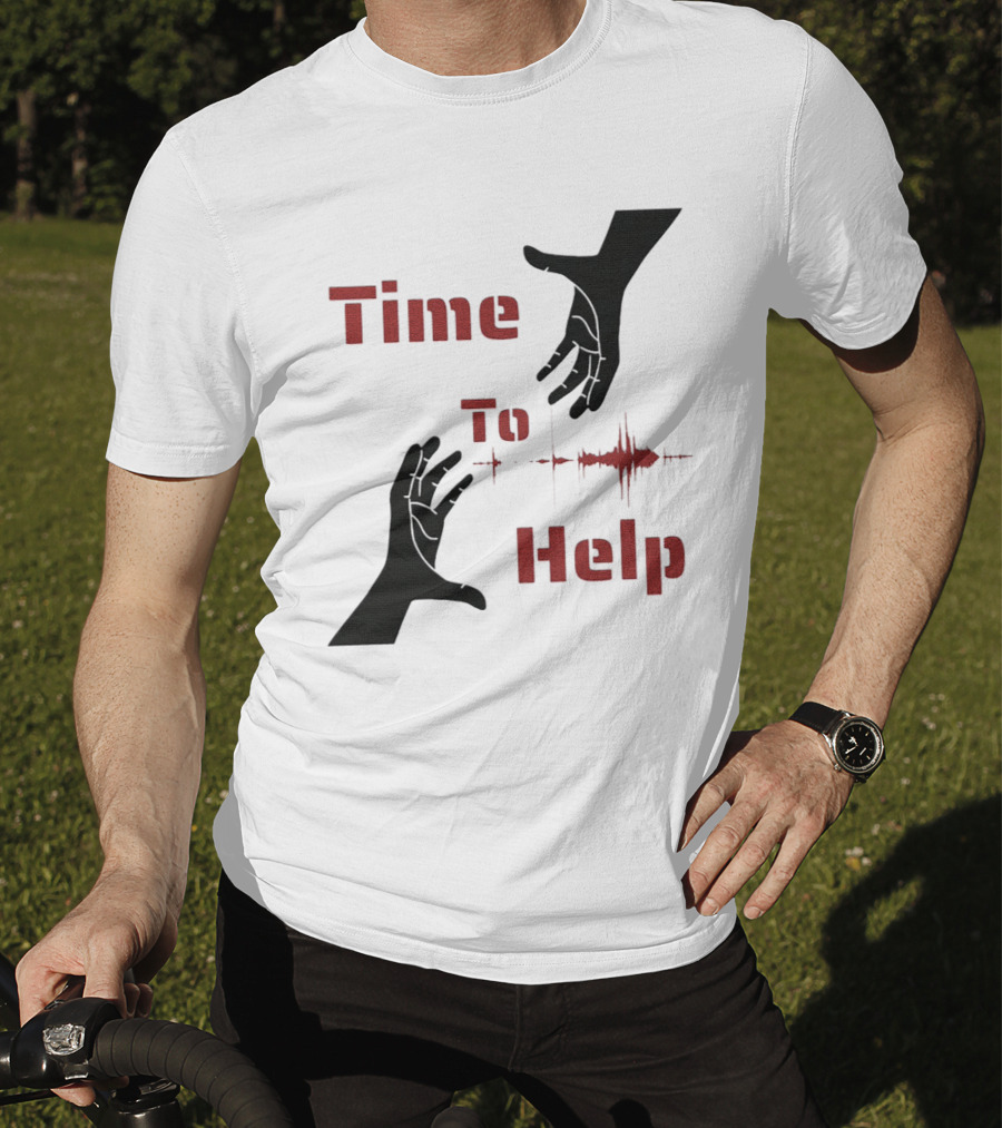 Time To Help Turkey Aid Hands And Heartbeat T-Shirt
