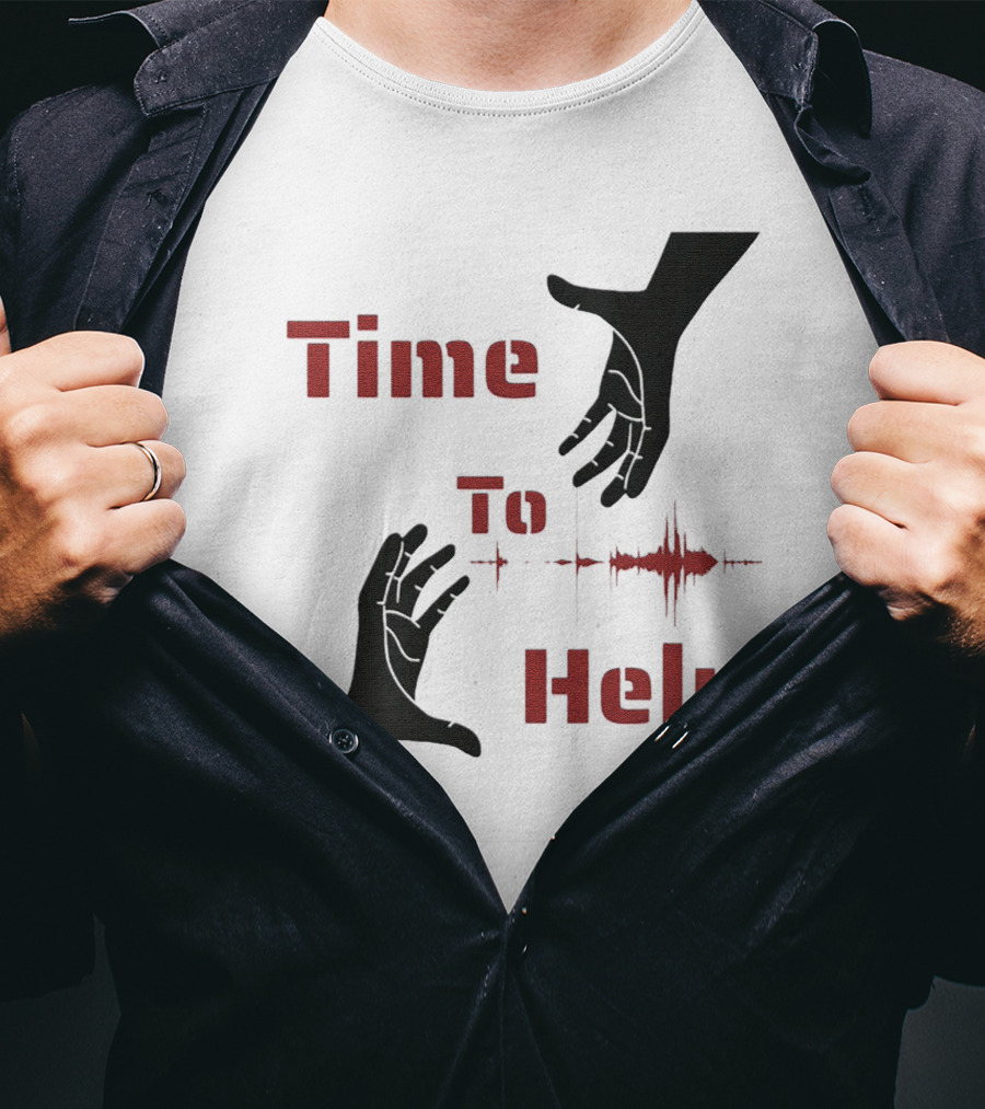 Time To Help Turkey Aid Hands And Heartbeat T-Shirt