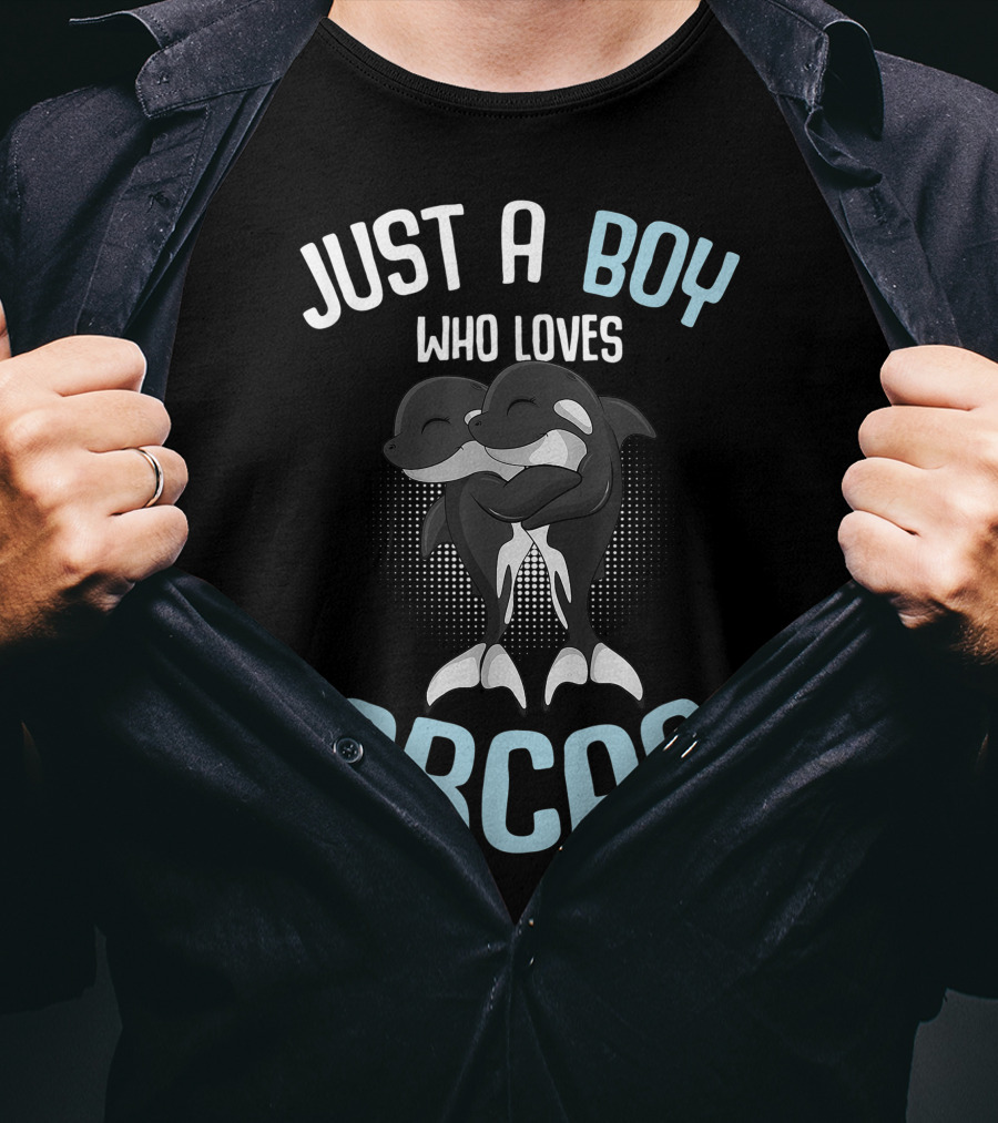 Just A Boy Who Loves Orcas T-Shirt
