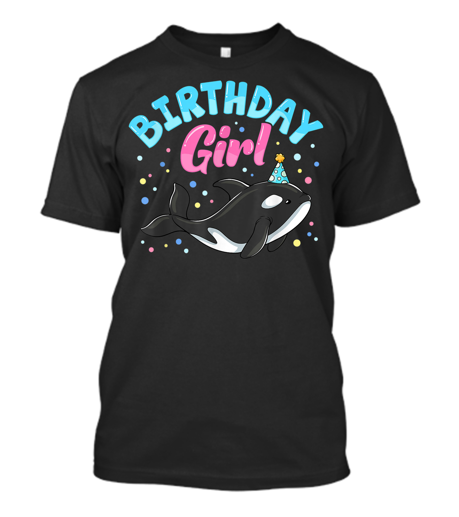 Birthday Girl Cute Orcas Killer Whale Party T-Shirt