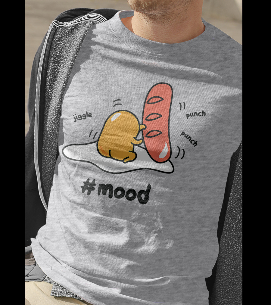 Gudetama Jiggle Punch Punch Hot Dog #Mood T-Shirt