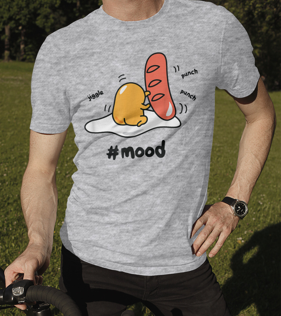 Gudetama Jiggle Punch Punch Hot Dog #Mood T-Shirt