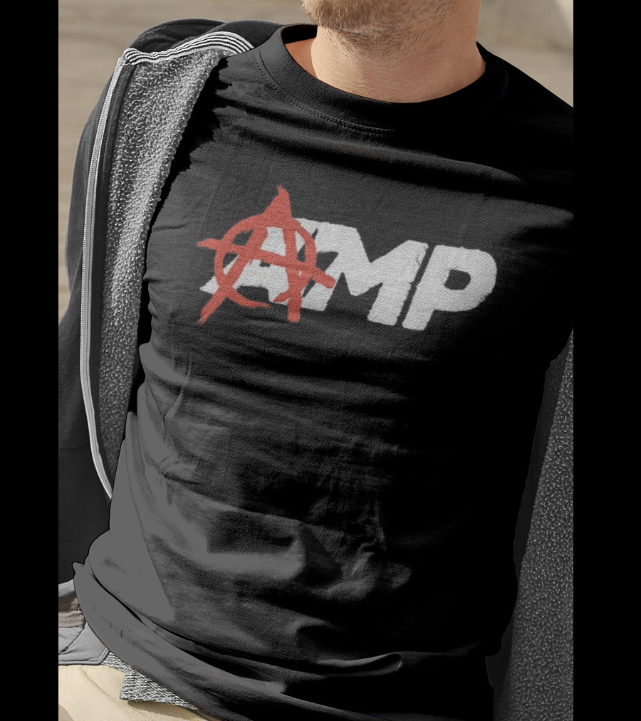 Anarchy Symbol With AMP Text T-Shirt