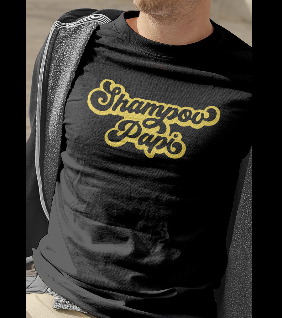 Shampow Papi Vintage Font Bold Yellow T-Shirt