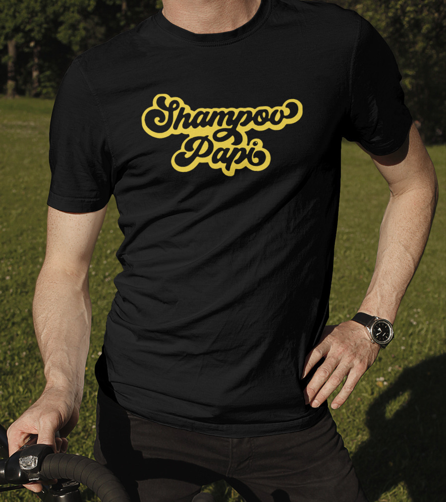 Shampow Papi Vintage Font Bold Yellow T-Shirt