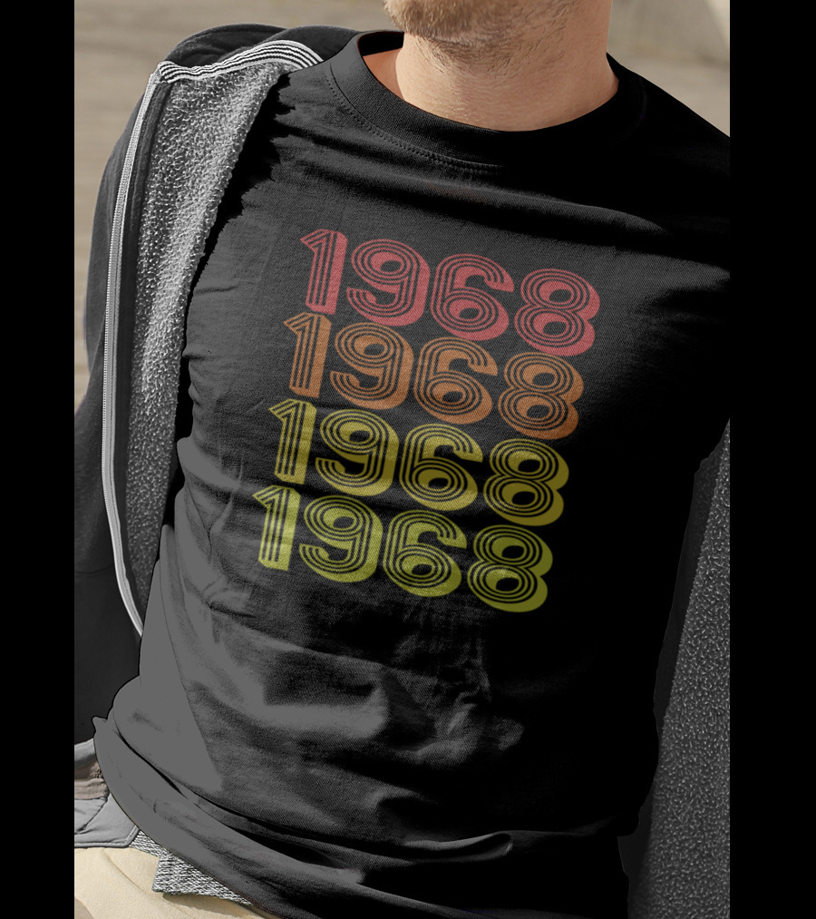 Retro Gradient 1968 Vintage Year T-Shirt