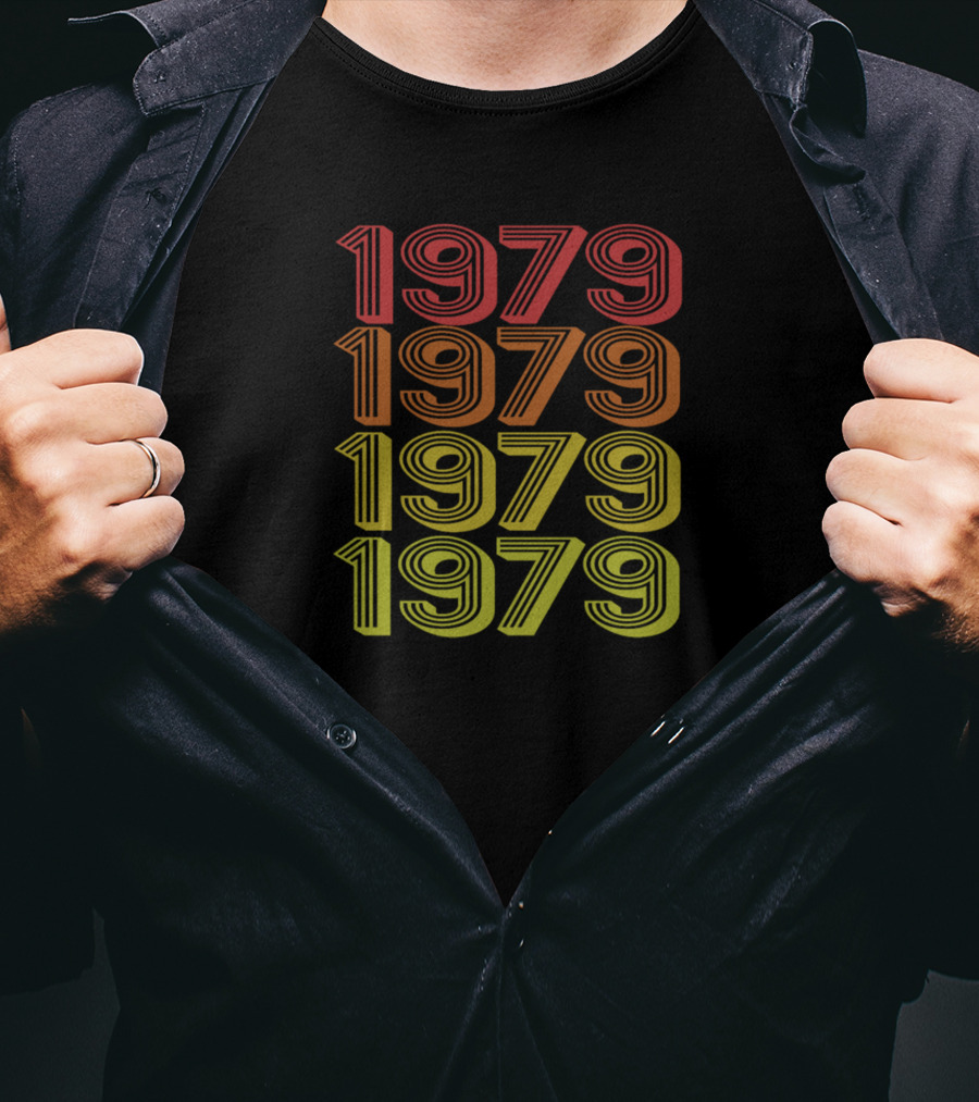 Retro 1979 Multicolor Vertical Lines T-Shirt