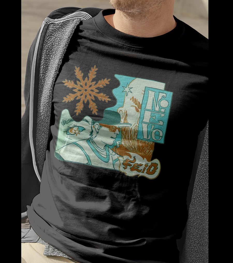 Feid Nieve White Snowflake T-Shirt