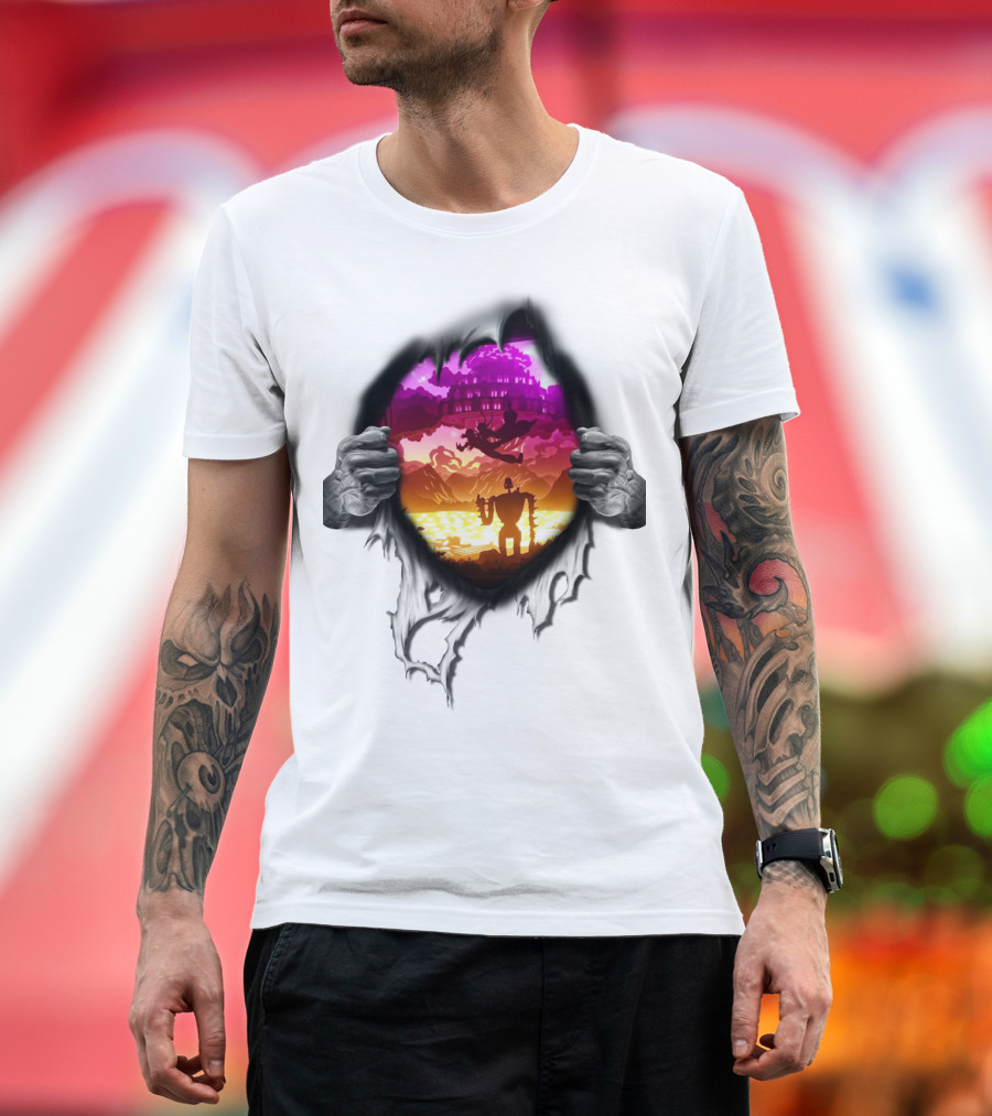 Exploring Enchanted Realms with Ghibli Icons T-Shirt