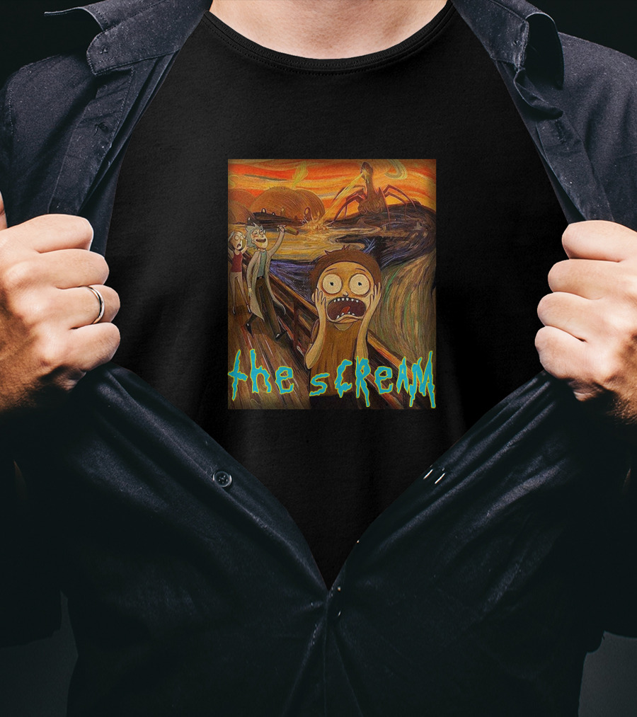 The Scream Rick And Morty Style Mashup T-Shirt