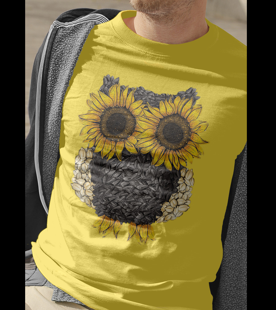 Sunflower Sunflower Owl Owl Sunflower Sunflower T-Shirt