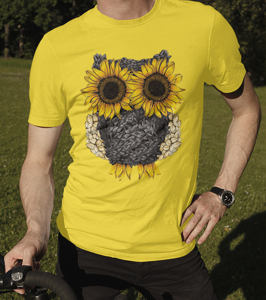 Sunflower Sunflower Owl Owl Sunflower Sunflower T-Shirt