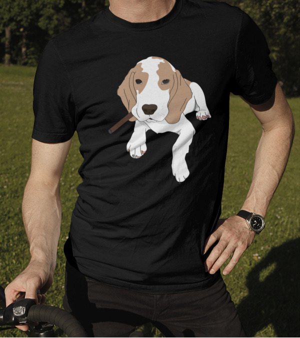 Beagle With Attitude And Cigar - My Beagle Is Cooler Than You T-Shirt