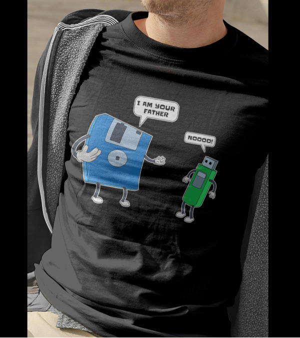 I Am Your Father Noooo Floppy Disk USB Stick Computer Engineering T-Shirt