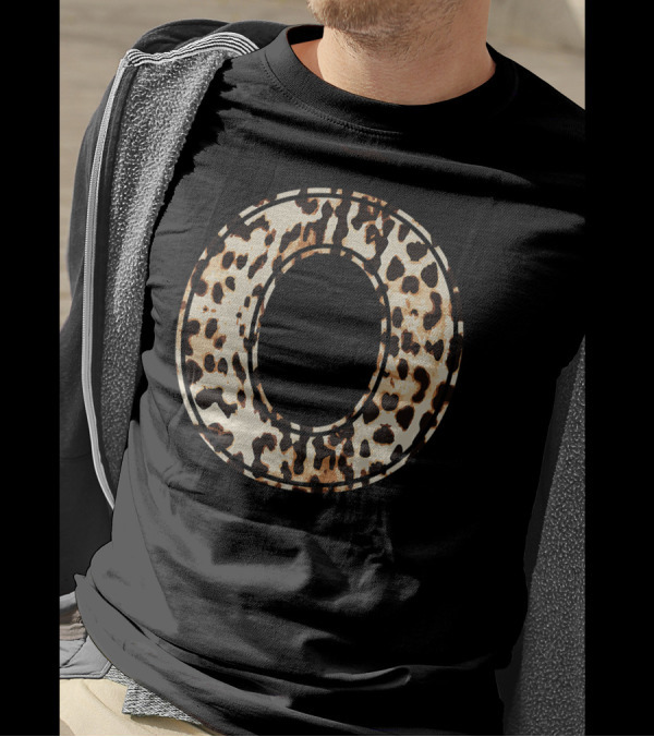 Leopard Cheetah Cool Letter O Initial Name T-Shirt