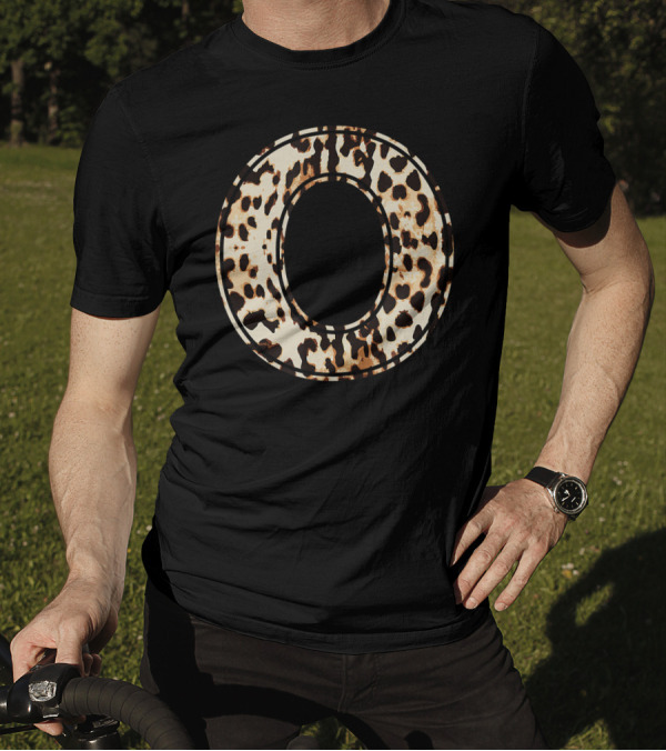 Leopard Cheetah Cool Letter O Initial Name T-Shirt