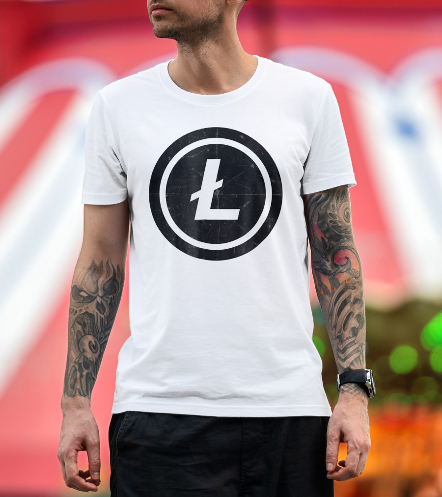 Cryptocurrency Litecoin Grunge T-Shirt