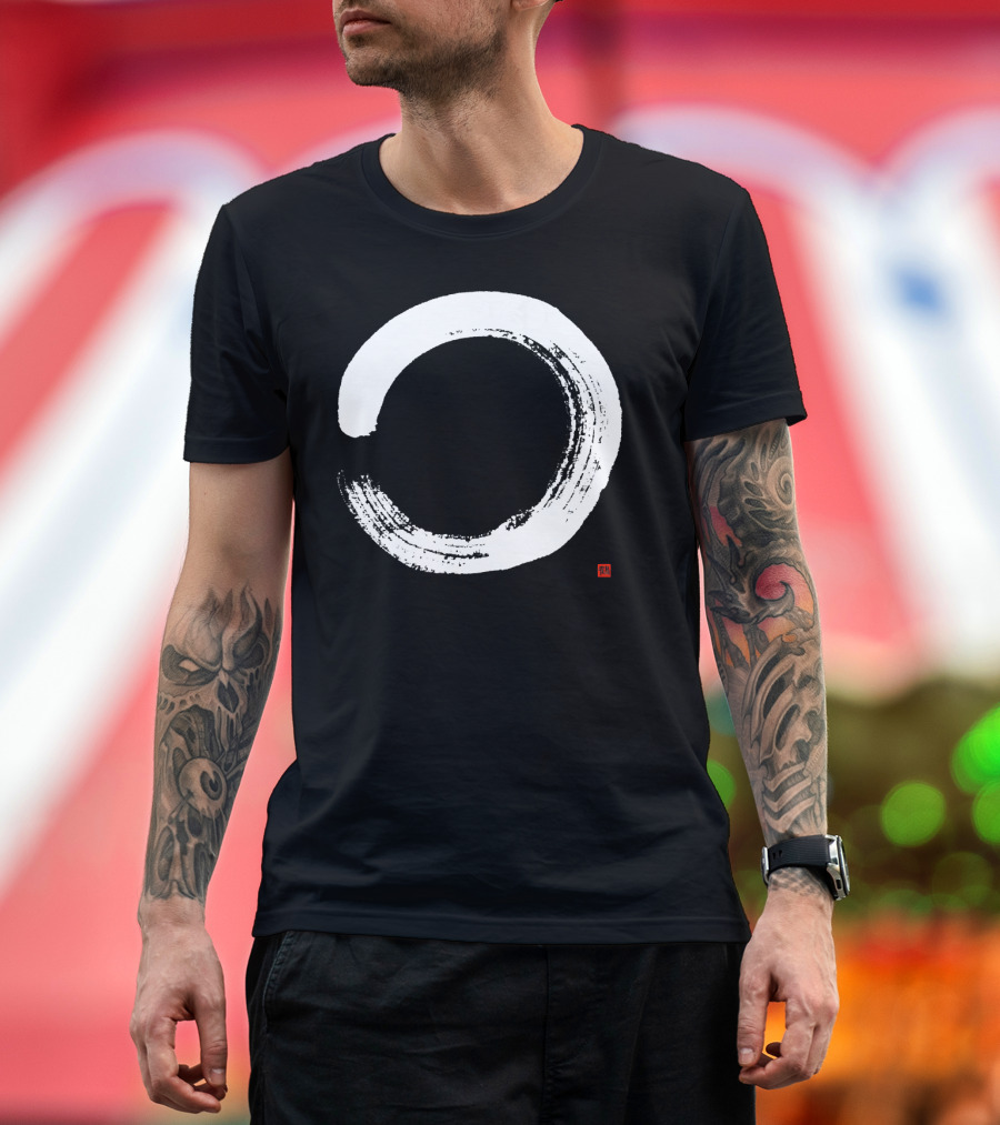 Enso Circle Zen Symbol Japanese Calligraphy Brush Stroke T-Shirt