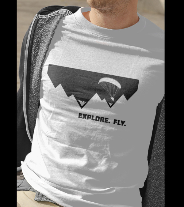 Explore Fly Paramotor Adventure Pilot T-Shirt