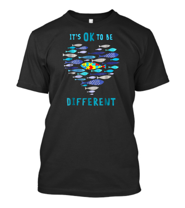 It's OK To Be Different Fish Autism Puzzle T-Shirt