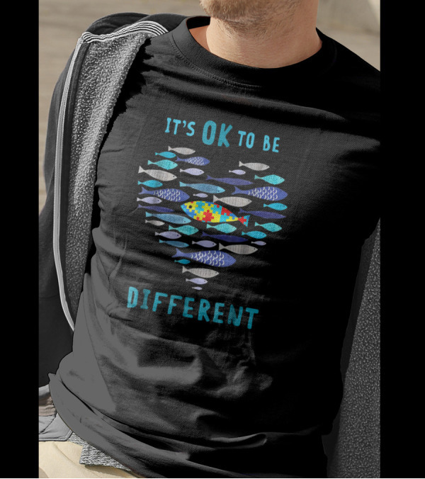 It's OK To Be Different Fish Autism Puzzle T-Shirt