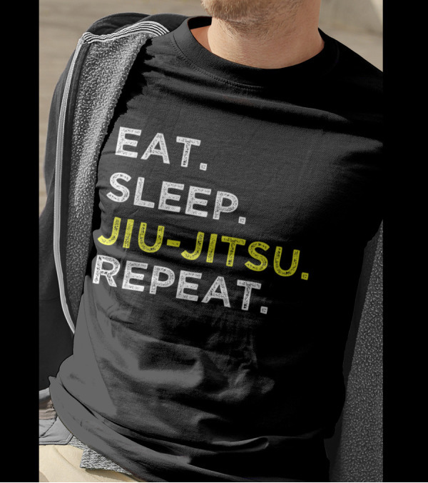 Eat Sleep Jiu-Jitsu Repeat Funny Jiu Jitsu T-Shirt