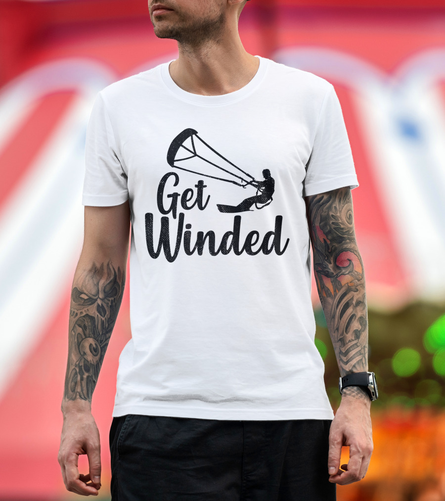 Get Winded Kiteboarding Tropal Summer Adventure T-Shirt