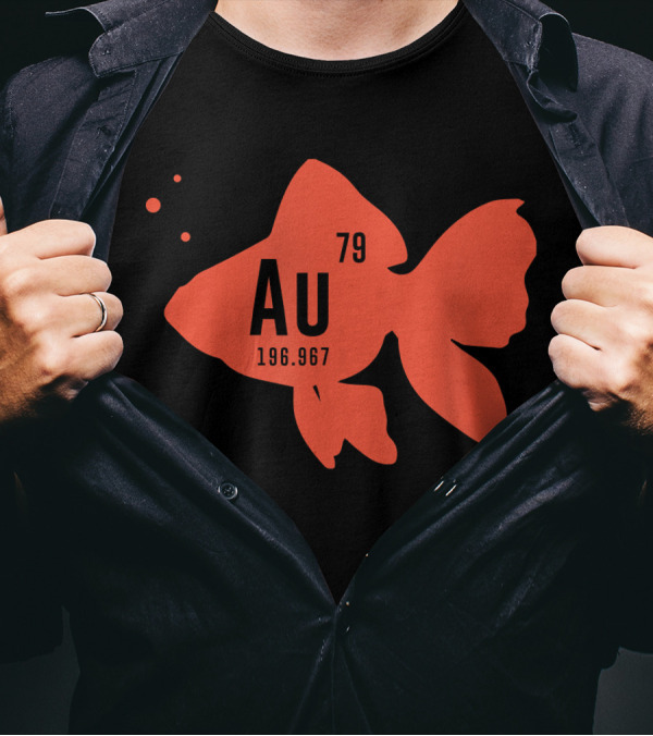 Au Goldfish 79 196.967 Periodic Table Science T-Shirt
