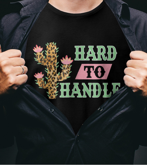 Hard To Handle Leopard Print Cactus T-Shirt