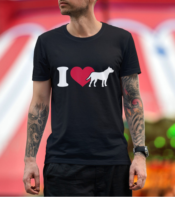Premium T-Shirt: I Love Heart Pitbulls T-Shirt I Love Heart Pitbulls T-Shirt
