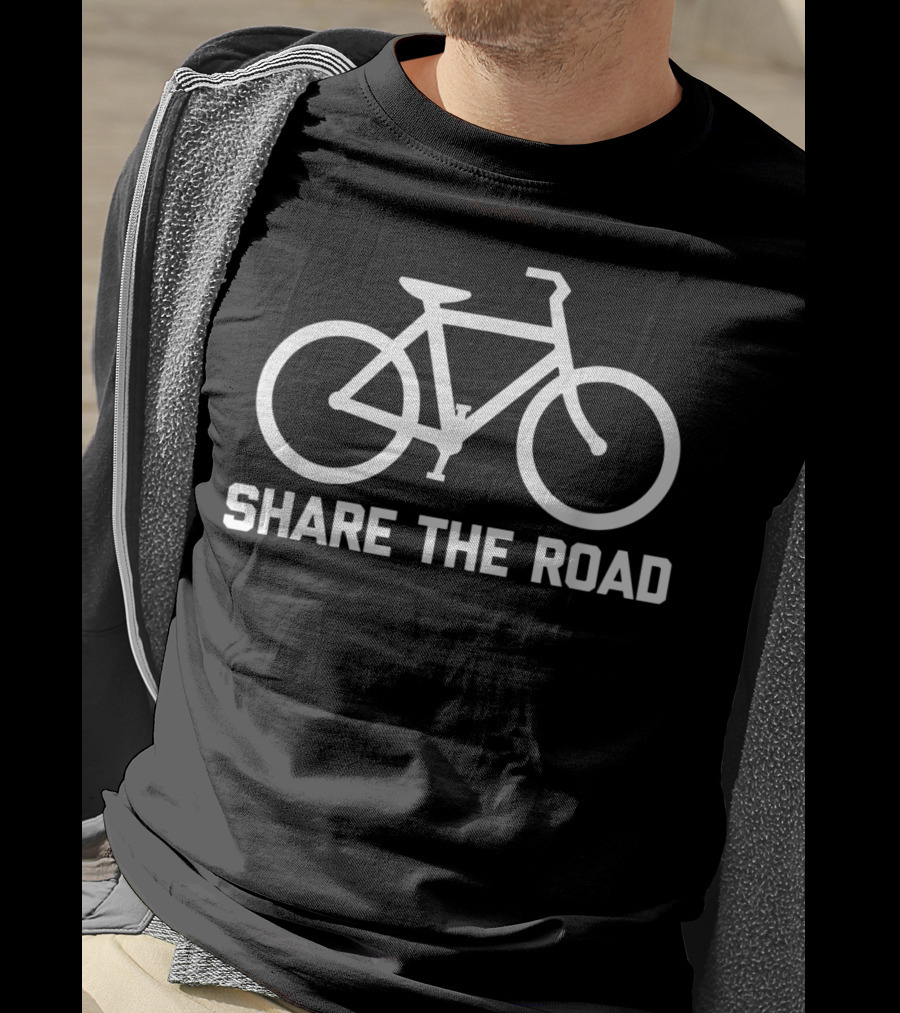 Share The Road Funny Cool Cycling Bicycle T-Shirt